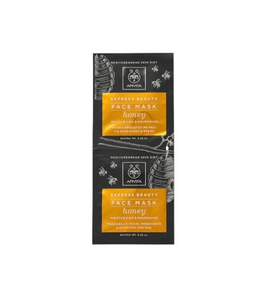 Apivita Express Beauty Máscara Hidratante e Nutritiva Mel 2x8ml