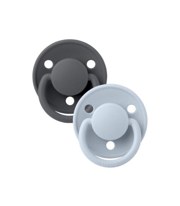 Bibs De Lux 2 Chupetas Iron/Baby Blue