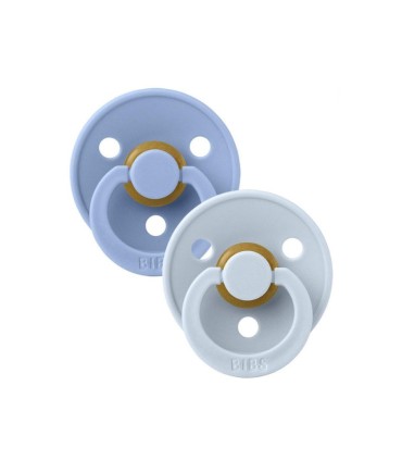 Bibs Colour 2 Chupetas Sky Blue/Baby Blue 6-18 meses