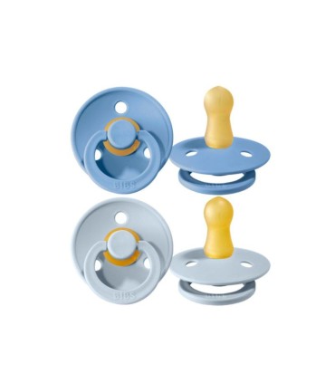 Bibs Colour 2 Chupetas Sky Blue/Baby Blue 0-6 meses
