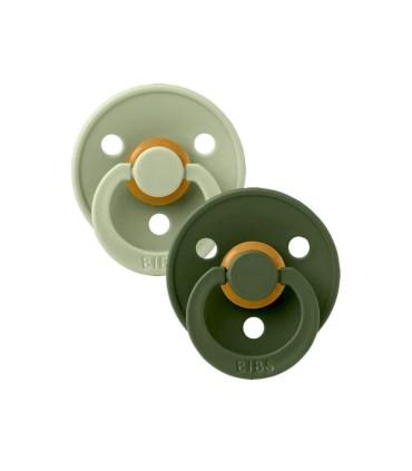 Bibs Colour 2 Chupetas Sage/Hunter Green 0-6 meses