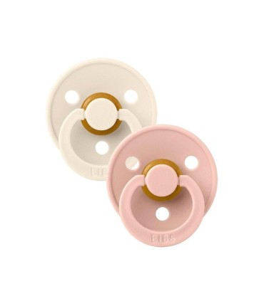 Bibs Colour 2 Chupetas Ivory/Blush 6-18 meses