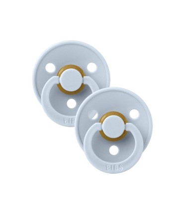 Bibs Colour 2 Chupetas Baby Blue/Baby Blue 6-18 meses