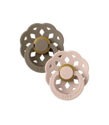 Bibs Boheme 2 Chupetas Woodchuck/Blush 6-18 meses