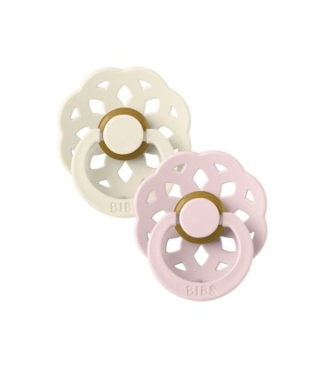 Bibs Boheme 2 Chupetas Ivory/Blossom 6-18 meses