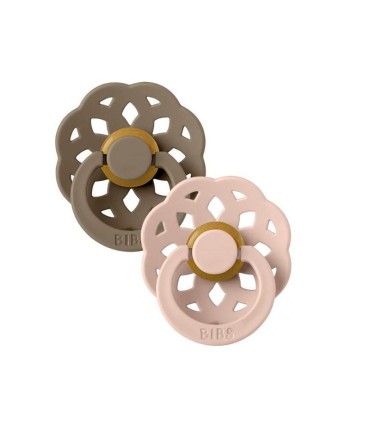 Bibs Boheme 2 Chupetas Dark Oak/Blush 6-18 meses