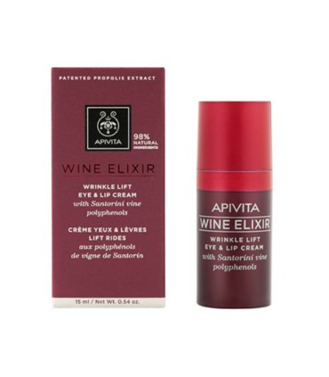 Apivita Wine Elixir Creme Antienvelhecimento Olhos e Lábios 15ml