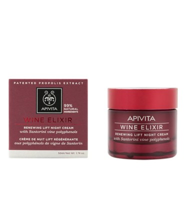Apivita Wine Elixir Creme Noite Antienvelhecimento Reparador 50ml