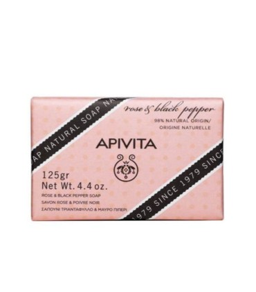 Apivita Natural Soap Sabonete de Rosa e Pimenta Preta 125g