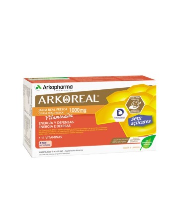 Arkoreal Geleia Real Vitaminada sem Açúcar 20 Ampolas